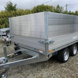Remorque Tri-Benne Saris - K3 306 - 306x184 - Ptac 3500 Kg - 2 Essieux - Freinée - Pompe Electrique